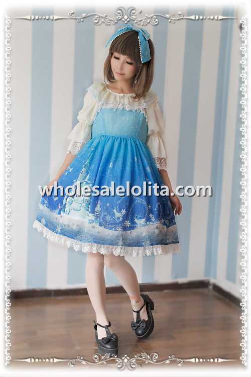 INFANTA Frozen World Printing Chiffon JSK Lolita Dress