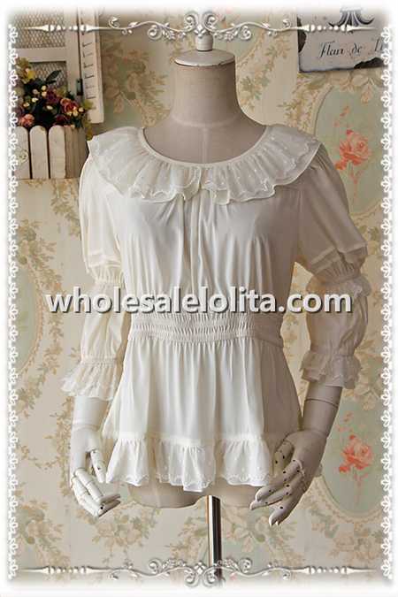 INFANTA 3/4 Sleeves Chiffon Girls Blouse