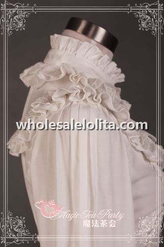 Royal Court Style High Collar Long Sleeves Coffee Lolita Blouse