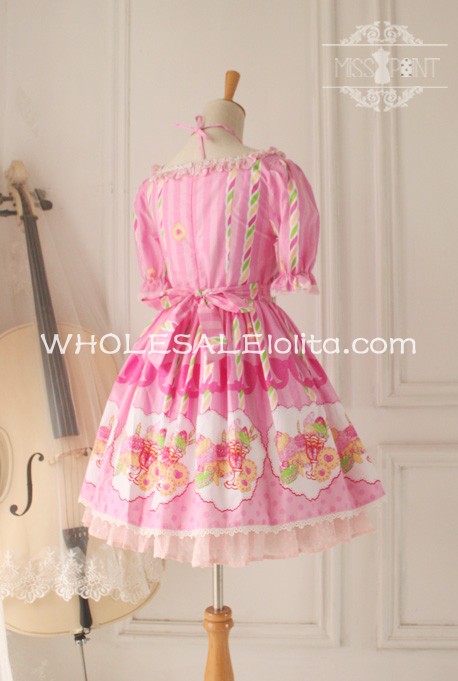 Sweet Dessert Printing Lolita Tea Party Dress OP