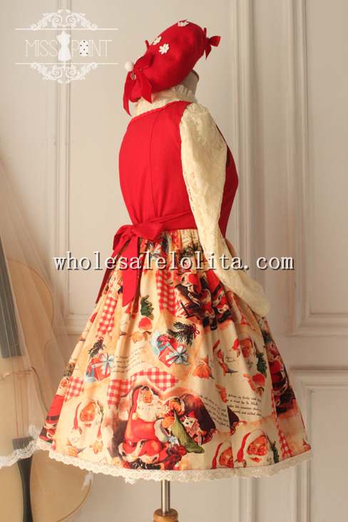 Christmas Printing Empire Waist Sweet Jsk Lolita Dress