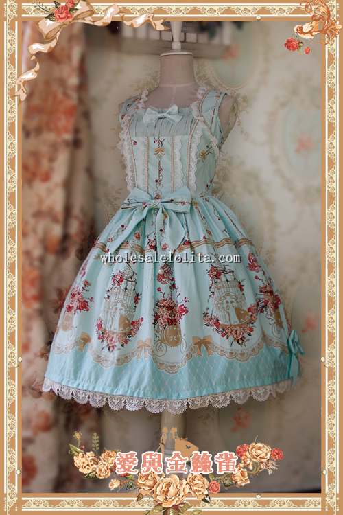 Infanta Love&Canary Printing Sweet Lolita Dress JSK