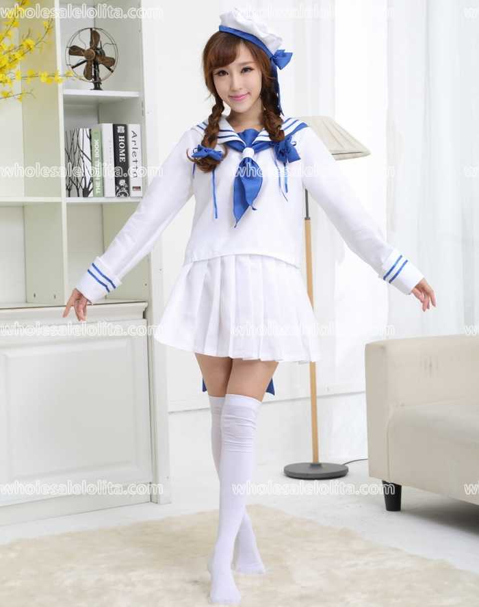Japan Lovely Blue/White Sailor Lolita Costume