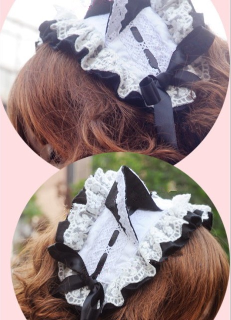 Lovely Cat Ears Maid Cosplay Lolita Headdress  Lovely Cat Ears Maid Cosplay Lolita Headdress