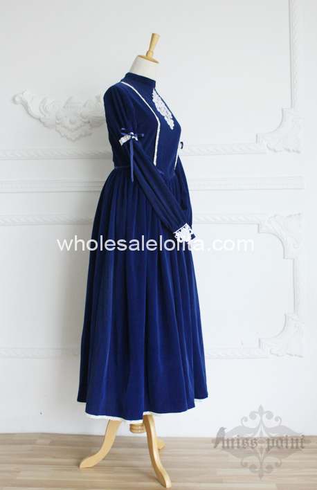 High-end Vintage Royal Court Pleuche Gown