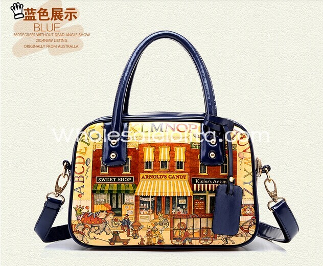 Fashion Doodle Cartoon Print Sweet Lolita Bag Totes Bag Messenger Bag