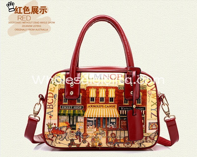Fashion Doodle Cartoon Print Sweet Lolita Bag Totes Bag Messenger Bag