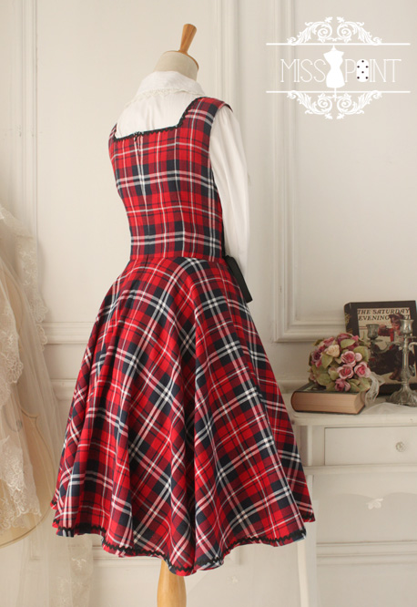 Versailles Rose Vintage Gothic Style Plaid Dress