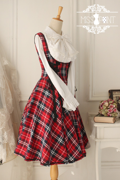 Versailles Rose Vintage Gothic Style Plaid Dress