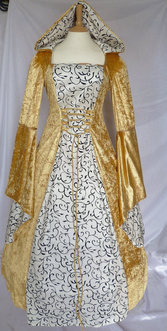 Gold Medieval Wedding Dress