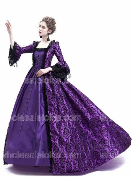 Purple Masked Ball Gothic Victorian Costume Dress